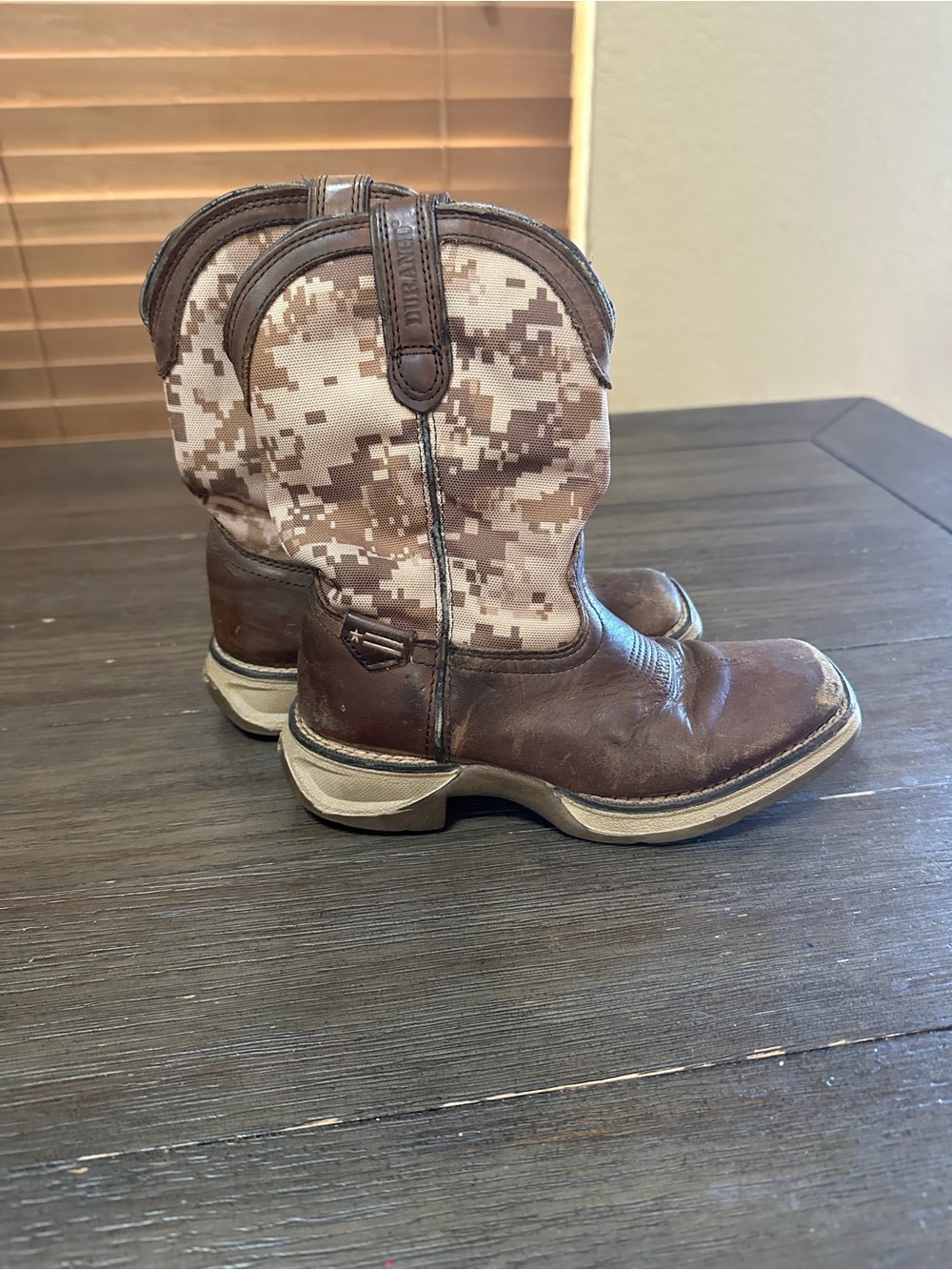 Durango Lil’ Rebel Desert Camo Little Kids Western Boot boys Sz 13